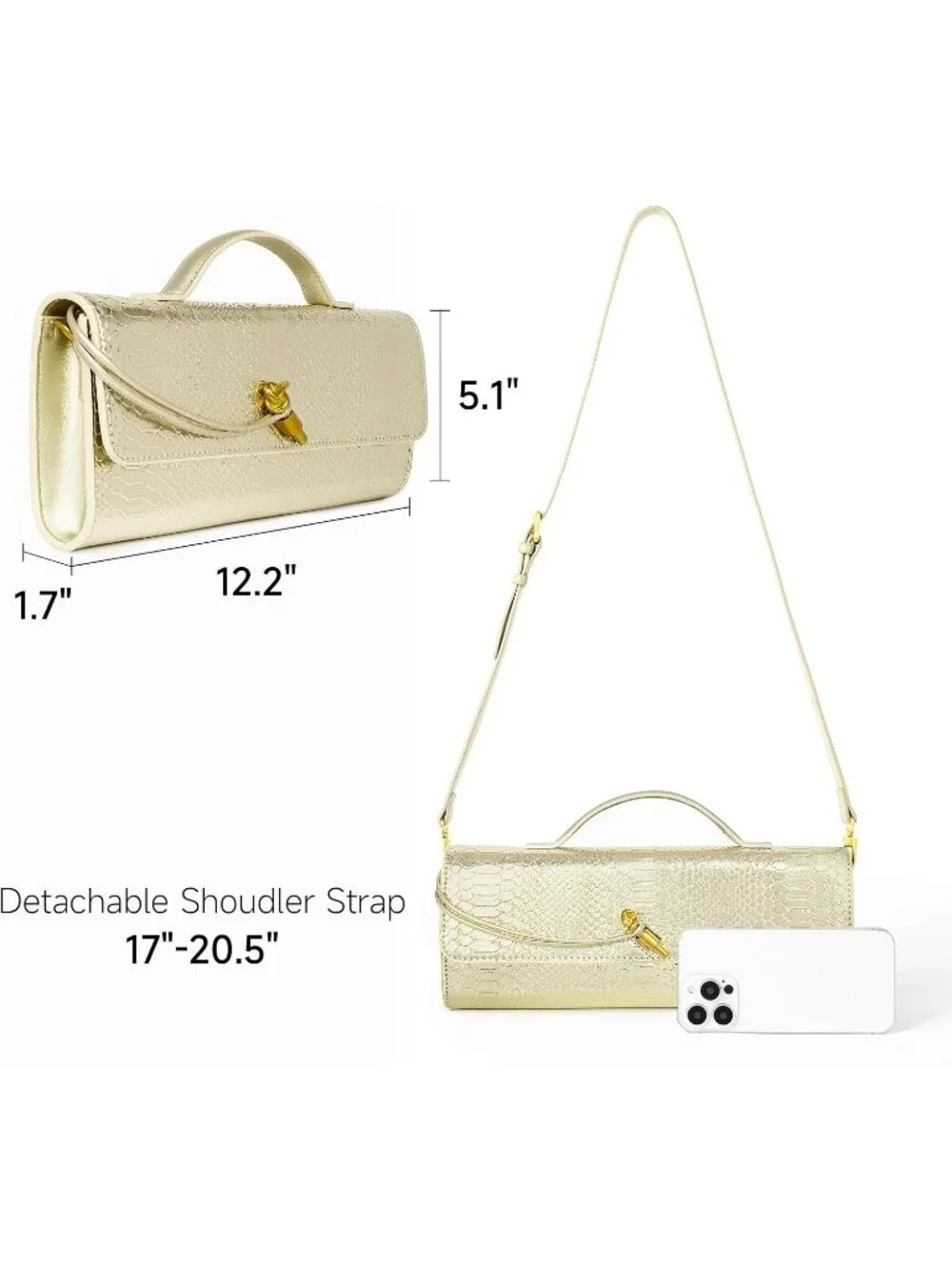 Women Golden Croco Leather Suede Woven Clutch Purse For Evening Crossbody Bag